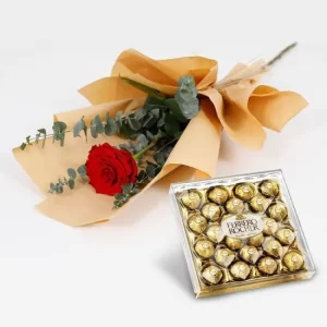 Buchet 1 trandafir elegant pentru cadou special