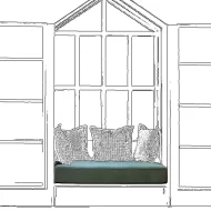 rectangle window seat cushion de la florariebragadiru.ro - confort optim - imagine 2