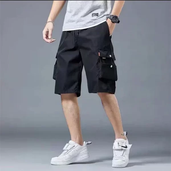 Pantaloni scurti barbati cu buzunare casual confortabili