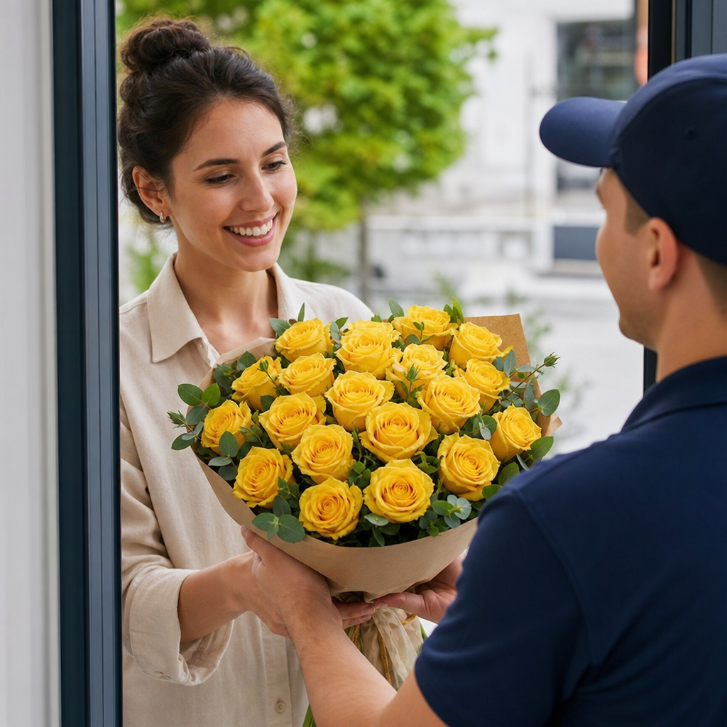 trandafiri galbeni - Comandă și livrare pentru trandafiri galbeni - Florarie Online Bragadiru | Livrare Flori Bucuresti