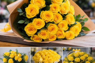 Buchet trandafiri galbeni